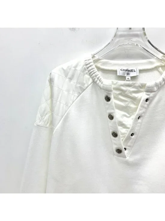 Chanel white cotton sweatshirt - Picture 3 of 7